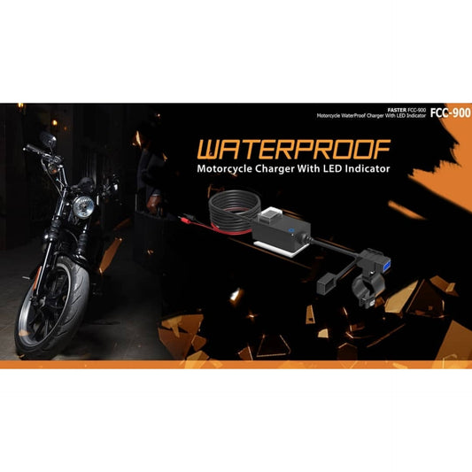 Water & Dust Proof Motorcycle Charger | FASTER