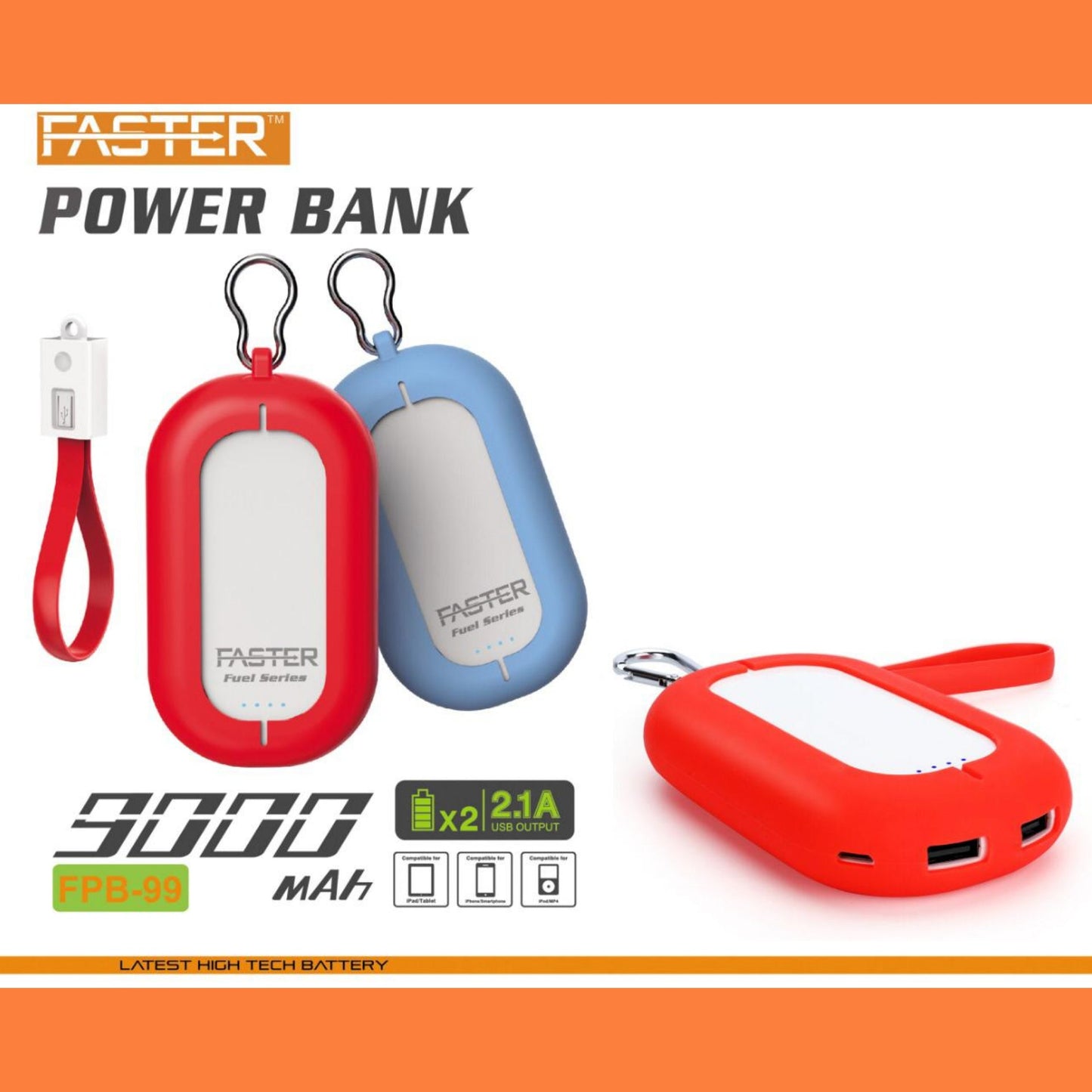 Unique Well finished Power Bank | 9000mAh | FPB-99