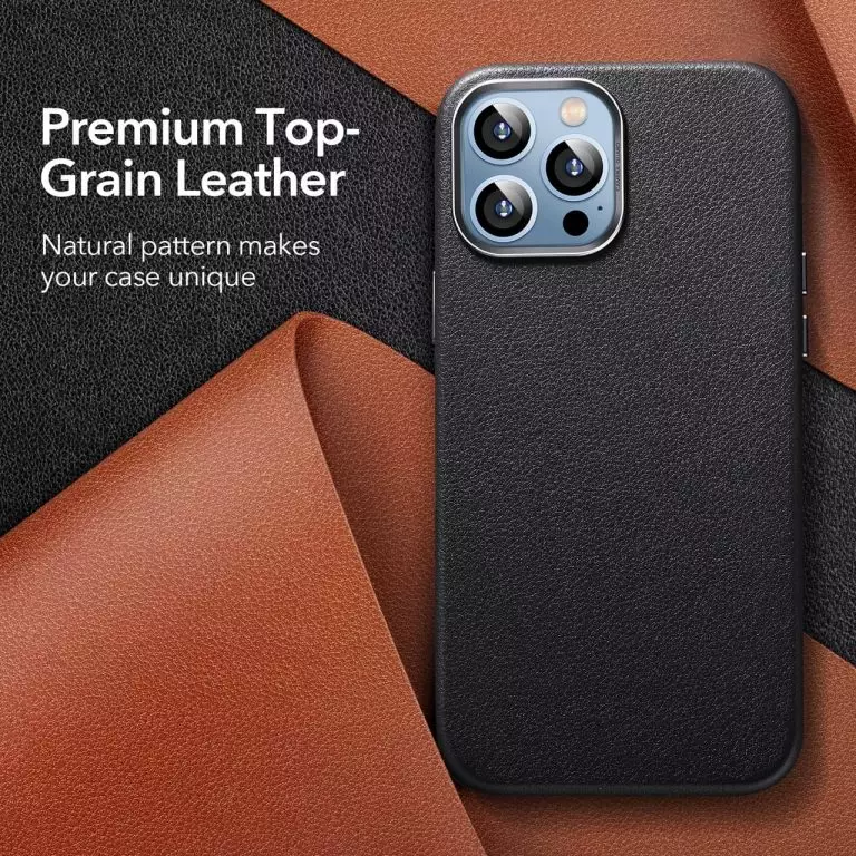 CLEARANCE SALE - ESR Metro Genuine Leather MagSafe HaloLock Cover for iPhone 13 Pro Max