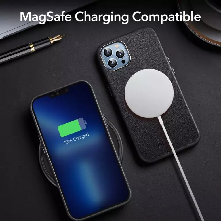 CLEARANCE SALE - ESR Metro Genuine Leather MagSafe HaloLock Cover for iPhone 13 Pro Max