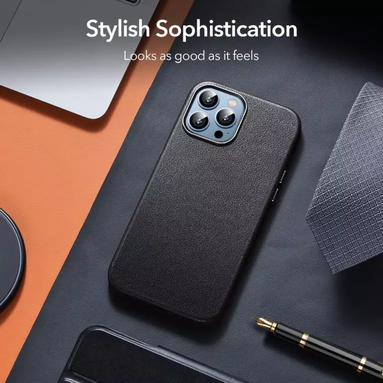 CLEARANCE SALE - ESR Metro Genuine Leather MagSafe HaloLock Cover for iPhone 13 Pro Max