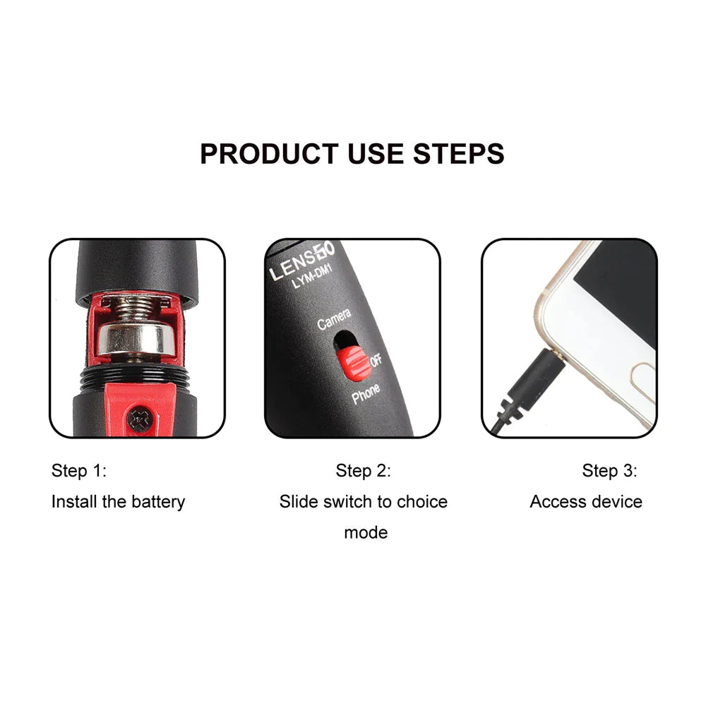 LensGo LYM-DM1 Lavalier Clip-On Collar Microphone | Original