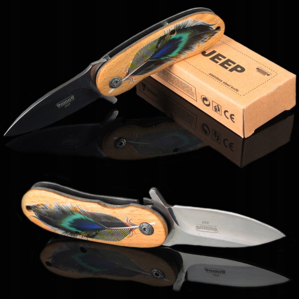 Mini Folding Knife Jeep DA143 | 2.2"/5.7" | Quick Release + Pocket Clip