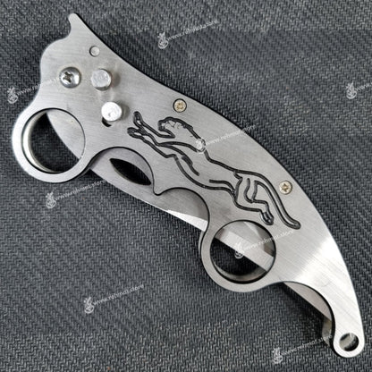 Stainless Steel Button Folding Knife | Ming Fa AS-100 | 3.9"/9.6"