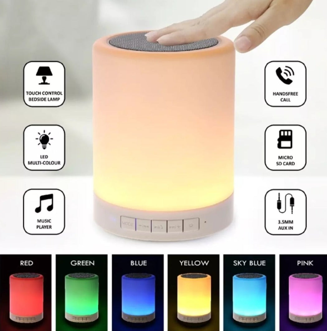 Multi-Color LED Rechargeable Bluetooth Speaker, Camping/Night Lamp