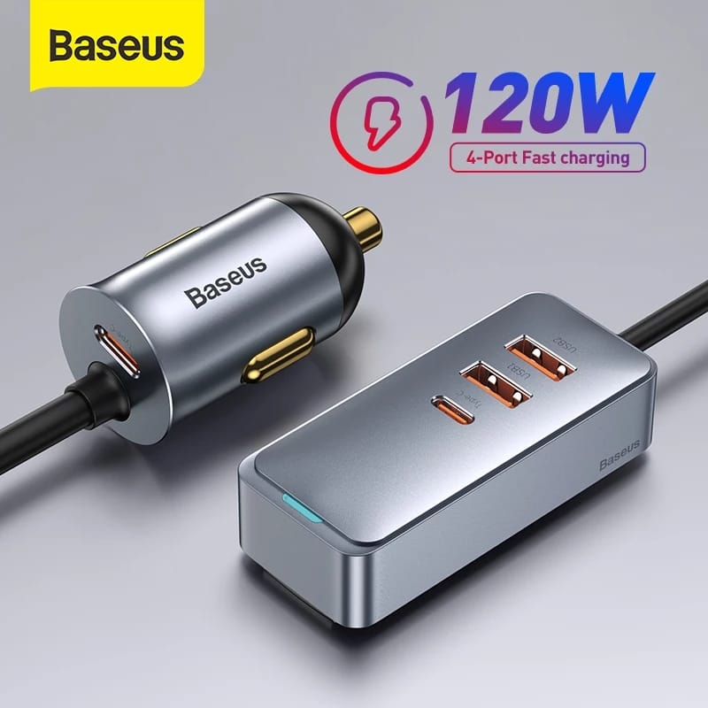 Baseus 120W Car Charger | PD+QC3.0 | 2A+2C ports