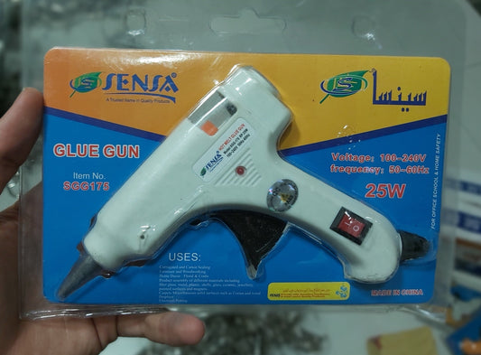 SENSA 25W Glue Gun | Thin/Slim Rod | High Quality | ON/OFF Switch & Light Indicator on handle | GG175