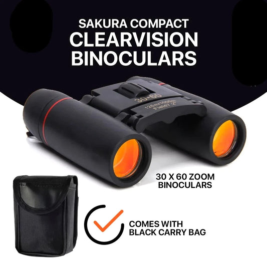 Sakura 3x60 Pocket Size Compact Binoculars with pouch
