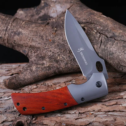 BROWNING Folding Wooden Handle Knife | DA62 | 3.7"/9"