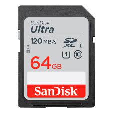 Sandisk 64GB Ultra SDXC UHS-I SD Card | Speed Upto 120 MB/s