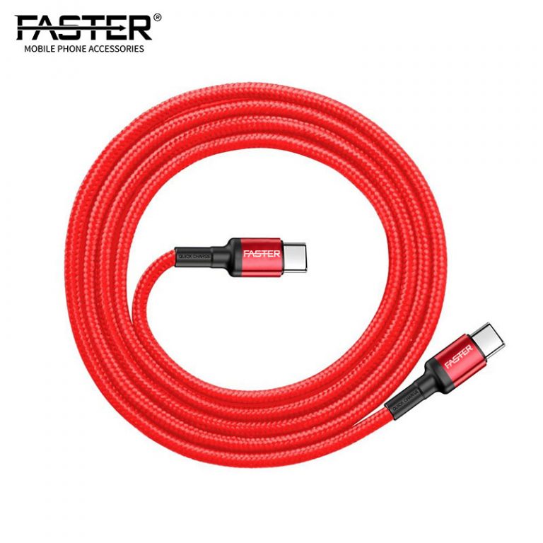 Faster 60W Type-C to Type-C Fabric Braided PD Cable | Supports Super Fast Charging 2.0 & more