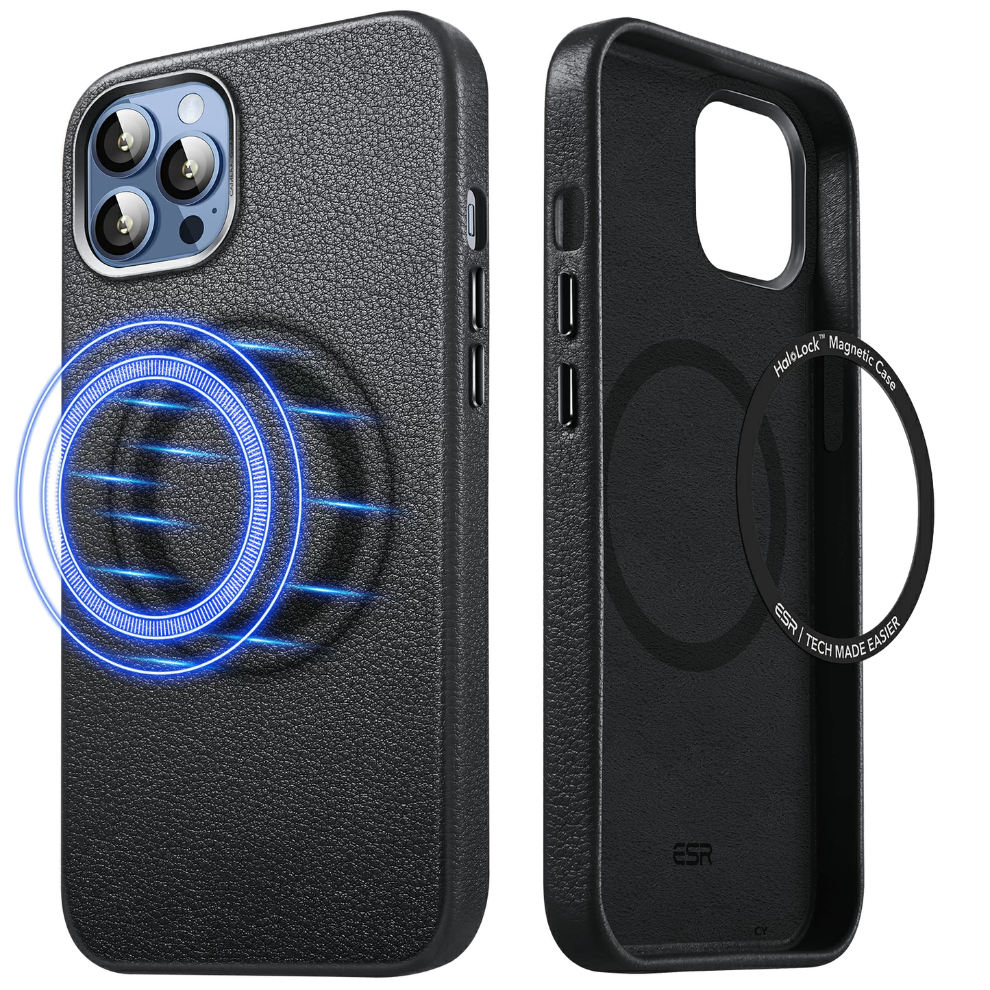 CLEARANCE SALE - ESR Metro Genuine Leather MagSafe HaloLock Cover for iPhone 13 Pro Max