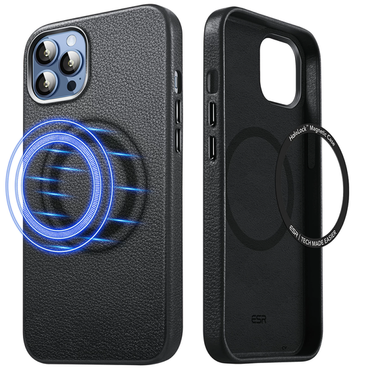 CLEARANCE SALE - ESR Metro Genuine Leather MagSafe HaloLock Cover for iPhone 13 Pro Max