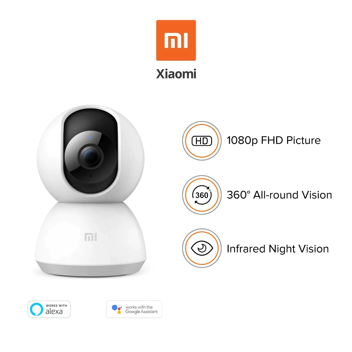 Xiaomi 360° Home Security Camera 1080P | Voice Control | MJSXJ02CM | GLOBAL VERSION