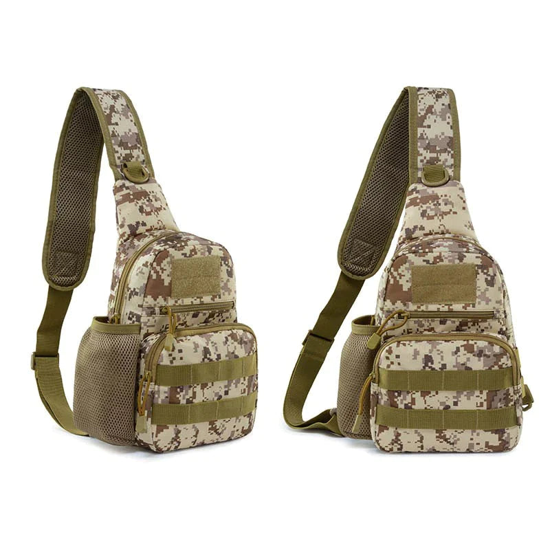 Tactical Outdoor Chest/Shoulder Bag with Bottle Holder