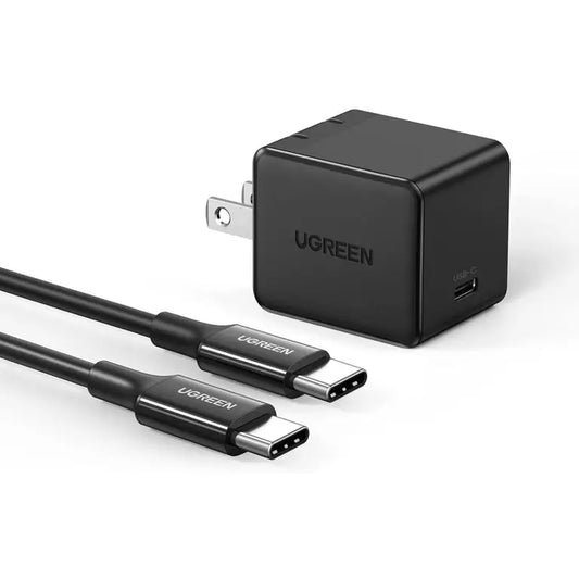 Ugreen Super Fast 25W USB-C PD Adapter with 2m/6.6' Type-C to Type-C Cable